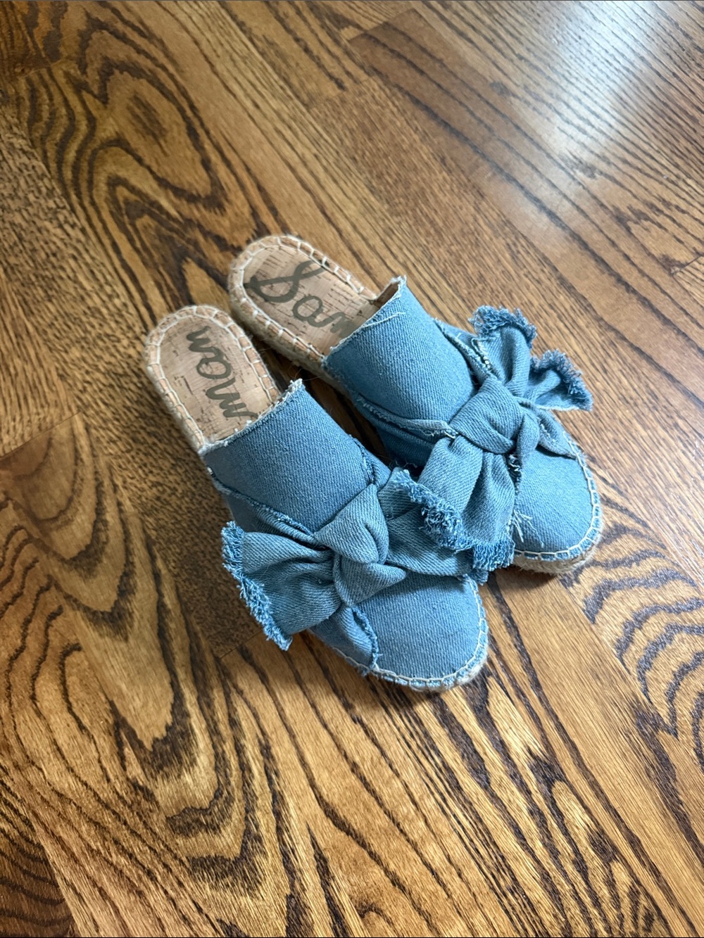 Sam Edelman Lynda Denim Bow Espadrille Mule